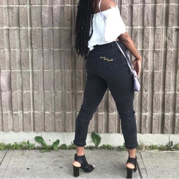 ◾️Vintage Bianca Maria Caselli Floral High Waist Jeans - Picture 6 of 7